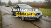 Kayseri'de Takla Atan Otomobil Karşı Şeride Geçerek Minibüse Çarptı: 2 Yaralı