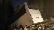 Ankara Mamak'ta servis aracının şarampole devrildiği kazada 8 yaralı
