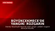 Büyükçekmece'de Yangın: Rüzgarın Etkisiyle Alevler Yayılmaya Başladı