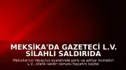 Meksika'da Gazeteci L.V. Silahlı Saldırıda Hayatını Kaybetti