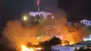 Ankara Kalesi Çevresindeki Otluk Alanda Çıkan Yangın Kontrol Altına Alındı