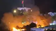 Ankara Kalesi Çevresindeki Otluk Alanda Yangın Çıktı