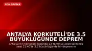 Antalya Korkuteli'de 3.5 Büyüklüğünde Deprem Meydana Geldi