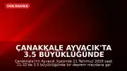 Çanakkale Ayvacık'ta 3.5 Büyüklüğünde Deprem Meydana Geldi