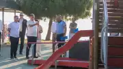 İzmir Büyükşehir Belediye Başkanı Dr. Cemil Tugay İnciraltı Kent Ormanı'ndaki Yenileme Çalışmalarını İnceledi