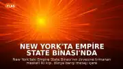 New York'ta Empire State Binası'nda Protesto: Zirveye Pankart Asıldı