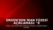 Ürdün'den İran Füzesi Açıklaması: "8 İran füzesi engellendi"