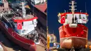 Yerli Tasarımla İnşa Edilen UAB Mavi Vatan Tarama Gemisi Suya İndirildi