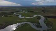 Kars Arpaçay'da Mendereslerin Kartpostallık Manzaraları Havadan Görüntülendi