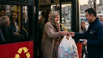 Endonezya'da Otobüse Çöple Binme Uygulaması Başladı