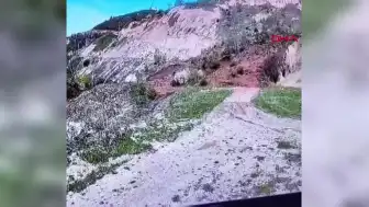 Tokat'ta Heyelan Anı Kameraya Yansıdı