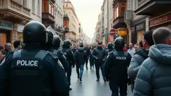 Bağdat Caddesi'nde Galatasaray ve Fenerbahçe Taraftarları Arasında Gerginlik