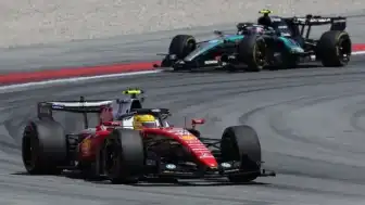 L.H., Ferrari ile İspanya Grand Prix'sinde İlk Zaferini Kazandı