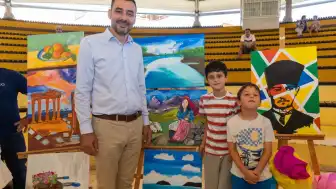 Manavgat'ta Genç Yeteneklerin Yıl Sonu Resim Sergisi Açıldı
