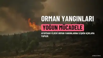 AFAD'dan 9 İlde Devam Eden Orman Yangınlarına İlişkin Açıklama