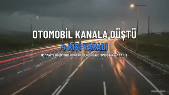 Osmaniye'de otomobil sulama kanalına düştü: 4 yaralı