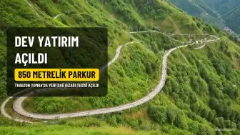 Trabzon Yomra'da 850 Metrelik Dağ Kızağı Tesisi Hizmete Açıldı