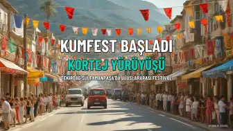 Tekirdağ'da İlk Kez Düzenlenen KUMFEST Kortej Yürüyüşüyle Başladı