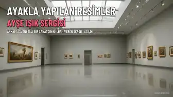 Ayşe Işık'ın Ayaklarıyla Yaptığı Resimlerden Oluşan Sergi Ankara'da Açıldı