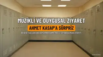 Besni'de 85 Yaşındaki Görme Engelli Ahmet Kasap'a Müzikli Ziyaret
