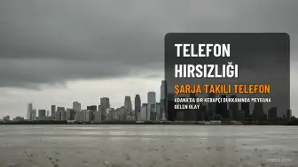 Adana'da Kebapçı Dükkanından Şarja Takılı Telefon Hırsızlığı Kamerada