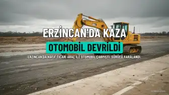 Erzincan'da Trafik Kazası: Otomobil Devrildi, Sürücü Yaralandı