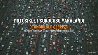Tekirdağ'da Trafik Kazası: Motosiklet Sürücüsü Yaralandı