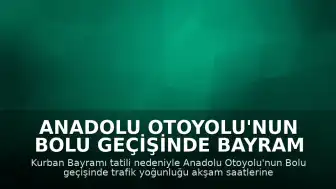 Anadolu Otoyolu'nun Bolu Geçişinde Bayram Tatili Nedeniyle Yoğunluk Devam Ediyor