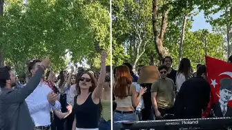 Bilgi Üniversitesi Öğrencileri Kampüste Kutlama Yaptı