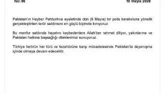 Dışişleri Bakanlığı'ndan Pakistan'daki Terör Saldırısına Kınama