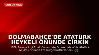 Dolmabahçe'de Atatürk Heykeli Önünde Çirkin Hareket: Freiburg Taraftarlarına Tepki Yağdı