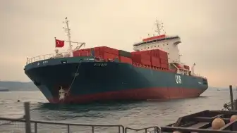 Boğaz'da dümen arızası yaşayan gemi karaya oturdu