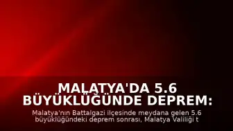 Malatya'da 5.6 Büyüklüğünde Deprem: Eğitime 1 Gün Ara Verildi
