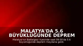 Malatya'da 5.6 Büyüklüğünde Deprem Meydana Geldi