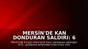 Mersin'de Kan Donduran Saldırı: 6 Ölü, 8 Yaralı, Fail İntihar Etti