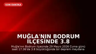 Muğla'nın Bodrum ilçesinde 3.8 büyüklüğünde deprem meydana geldi