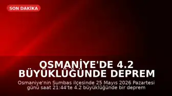 Osmaniye'de 4.2 büyüklüğünde deprem meydana geldi