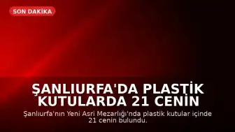 Şanlıurfa'da Plastik Kutularda 21 Cenin Bulundu