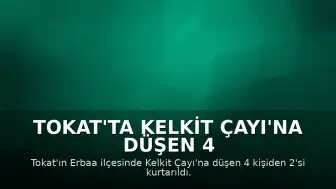 Tokat'ta Kelkit Çayı'na Düşen 4 Kişiden 2'si Kurtarıldı, 2 Kişi Kayıp