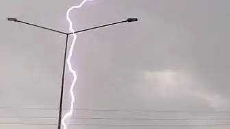 Tokat'ta Yıldırım Düşme Anı Kameraya Yansıdı