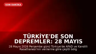 Türkiye'de Son Depremler: 28 Mayıs 2026