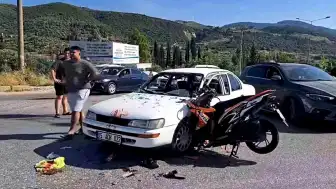 Aydın'da Trafik Kazası: Motosiklet Otomobile Ok Gibi Saplandı, 2 Yaralı
