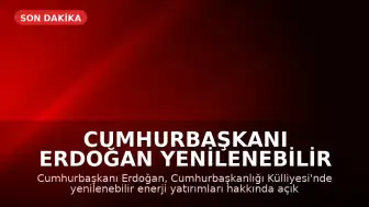 Cumhurbaşkanı Erdoğan Yenilenebilir Enerji Yatırımları Hakkında Açıklamalarda Bulundu