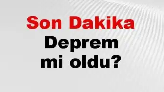 Düzce Gölyaka'da Deprem Meydana Geldi