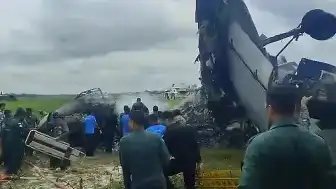 Hindistan'da askeri kargo uçağı düştü: 5 asker hayatını kaybetti