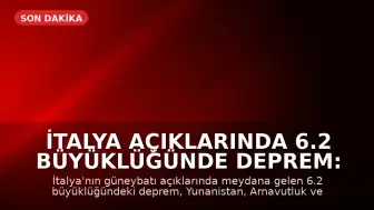 İtalya Açıklarında 6.2 Büyüklüğünde Deprem: 4 Avrupa Ülkesinde Hissedildi