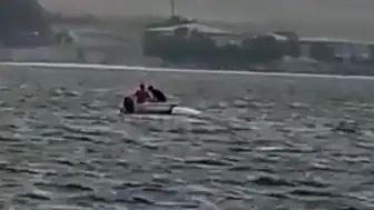 Küçükçekmece Gölü'nde Alabora Olan Kayıktaki Kişiler Kurtarıldı