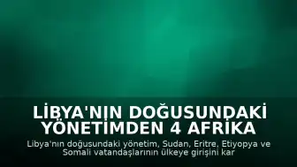Libya'nın Doğusundaki Yönetimden 4 Afrika Ülkesine Giriş Yasağı Kararı
