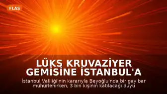 Lüks Kruvaziyer Gemisine İstanbul'a Giriş İzni Verilmedi