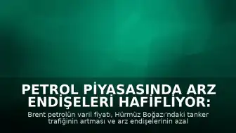 Petrol Piyasasında Arz Endişeleri Hafifliyor: Brent Petrol 74,38 Dolara Geriledi